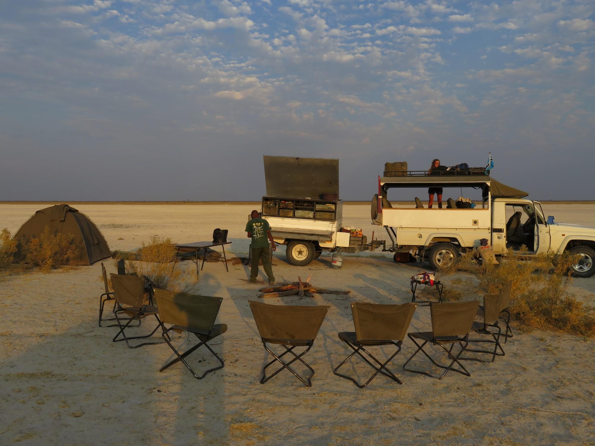 Makgadikgadi Park Camp site Tourmaline Safaris