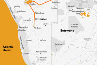 carte voyage safari 4x4 De Windhoek à Victoria Falls en passant par les parcs